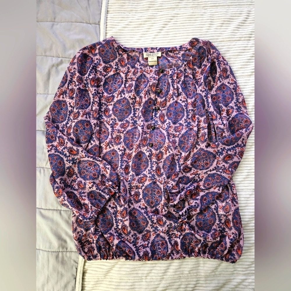 Lucky Brand Floral Paisley Women's Top.Size XS